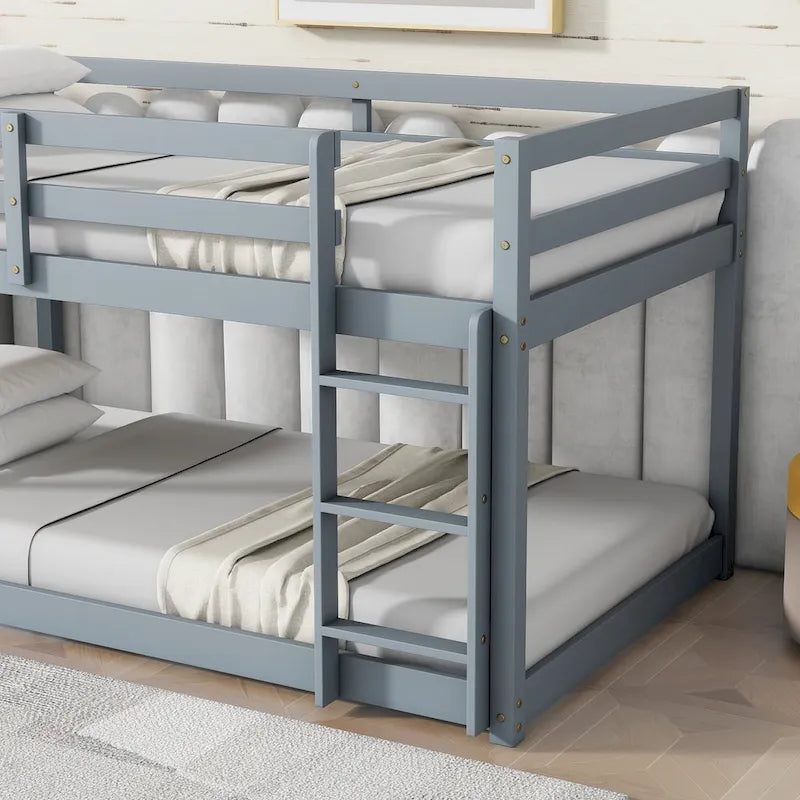 Twin Loft Bed with Dual 13-Slat Platforms and Low-Profile Design