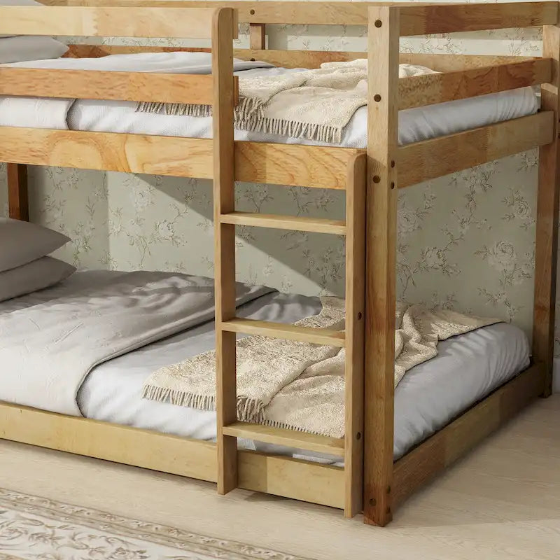 Twin Loft Bed with Dual 13-Slat Platforms and Low-Profile Design