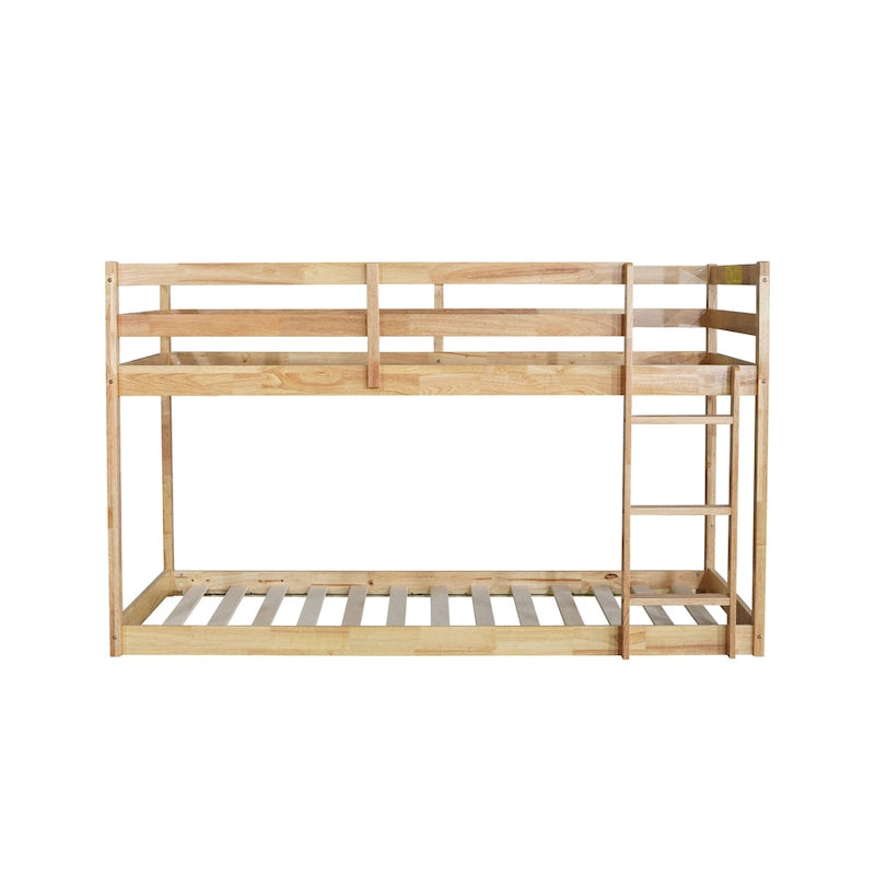 Twin Loft Bed with Dual 13-Slat Platforms and Low-Profile Design