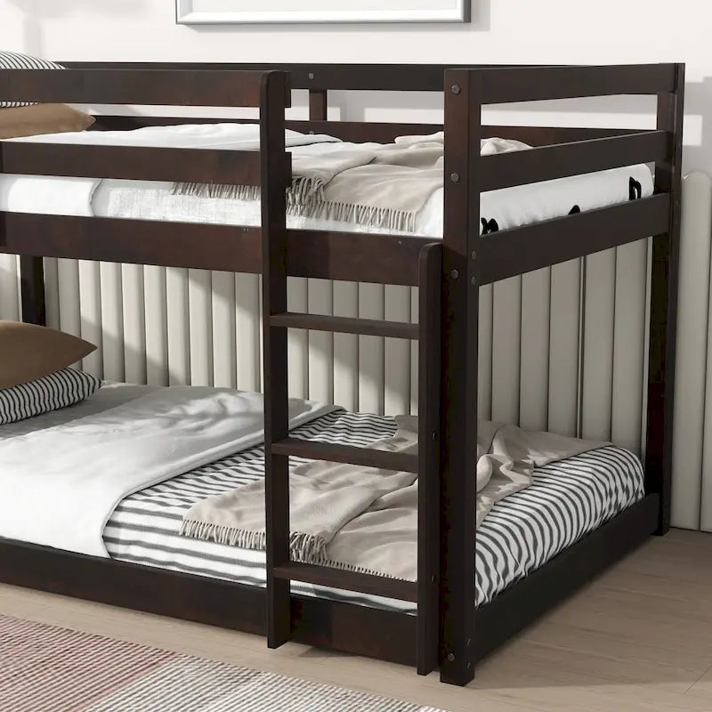 Twin Loft Bed with Dual 13-Slat Platforms and Low-Profile Design