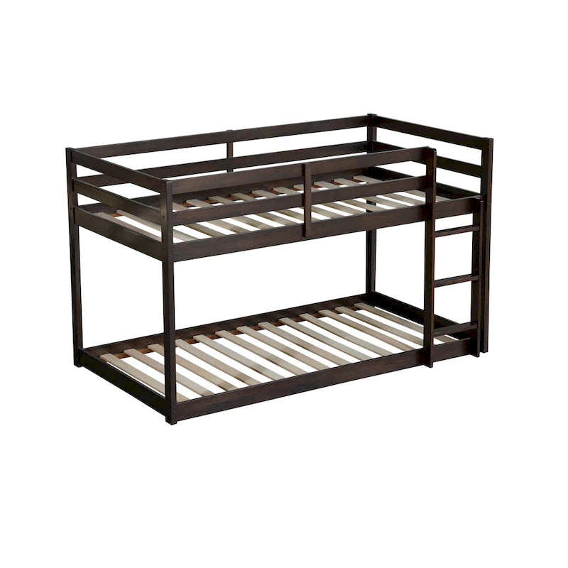 Twin Loft Bed with Dual 13-Slat Platforms and Low-Profile Design