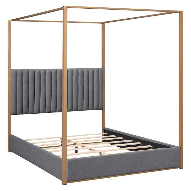 Full Size Metal Loft Bed with Storage Shelves, Cabinets and Wardrobe Metal Support Bed Frame for Kids, No Box Spring Needed