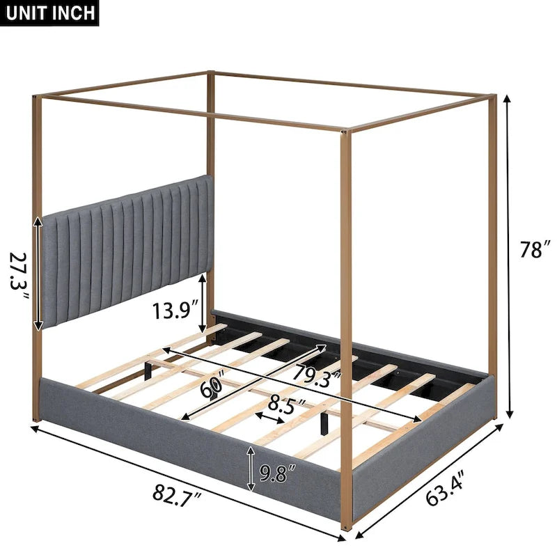Full Size Metal Loft Bed with Storage Shelves, Cabinets and Wardrobe Metal Support Bed Frame for Kids, No Box Spring Needed