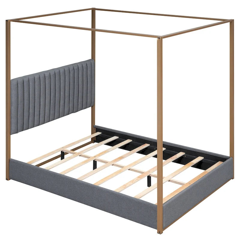 Full Size Metal Loft Bed with Storage Shelves, Cabinets and Wardrobe Metal Support Bed Frame for Kids, No Box Spring Needed