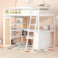 Loft Bed with Desk and Shelves