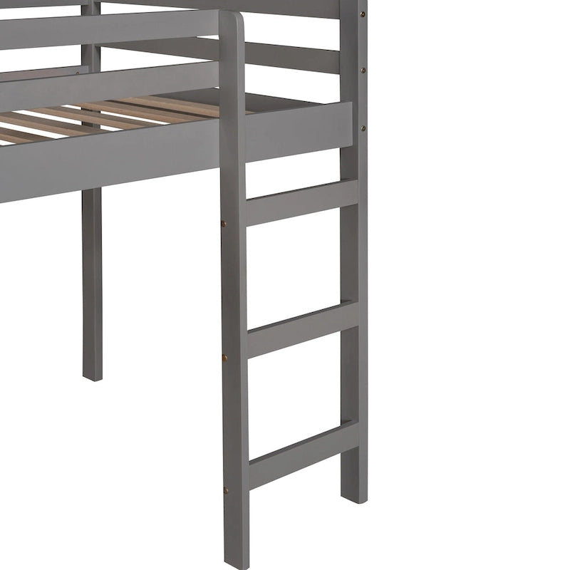 Twin Pine Loft House Bed with Slide